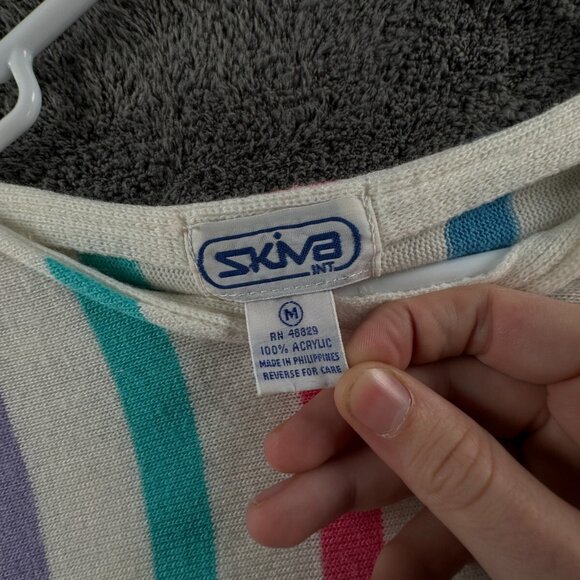 Vintage 70s Fair Isle Sweater Womens Small Boho Kimono Sleeve - Picture 7 of 10